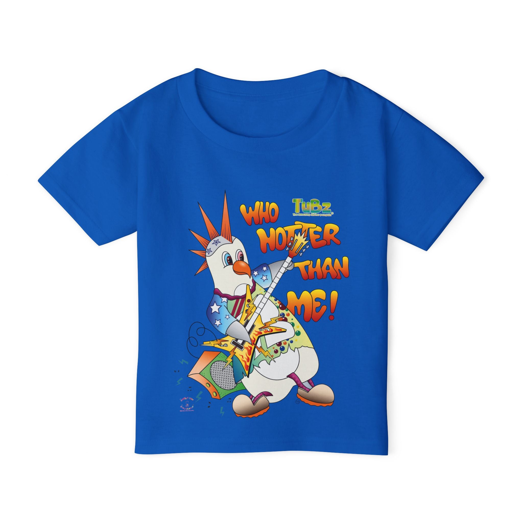 TuBz™ Rockstar Kids T-Shirt - "Who Hotter Than Me!" Graphic Tee | Smile Universe TuBz4Kidz Collection