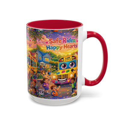 Lani™ Colorful Mug (11oz & 15oz) – "Safe Rides, Happy Hearts" Graphic