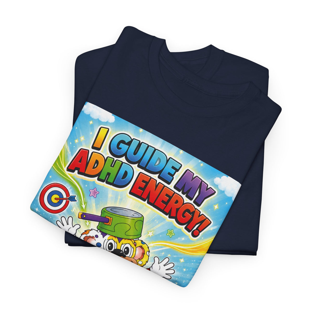 Potz™ Unisex Heavy Cotton™ Tee – "I Guide My ADHD Energy!" Graphic Tee | Smile Universe Collection