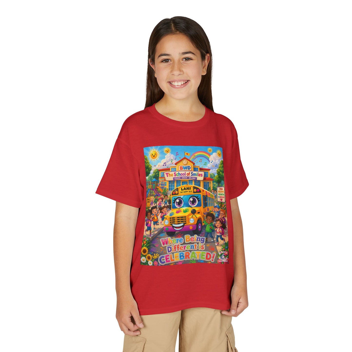 Lani™ Youth DryBlend® T-Shirt – "Where Being Different is CELEBRATED!" Graphic Shirt