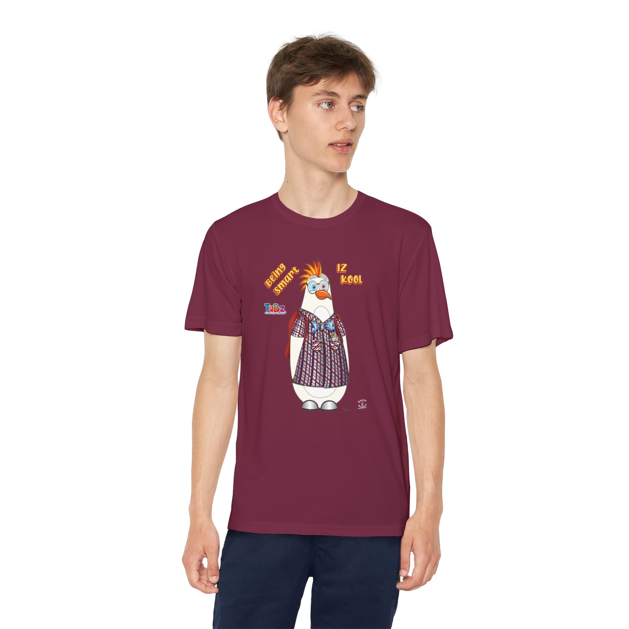 TuBz™ "Being Smart Iz Kool" Youth Competitor T- Shirt - Character Dress-Up Graphic Tee