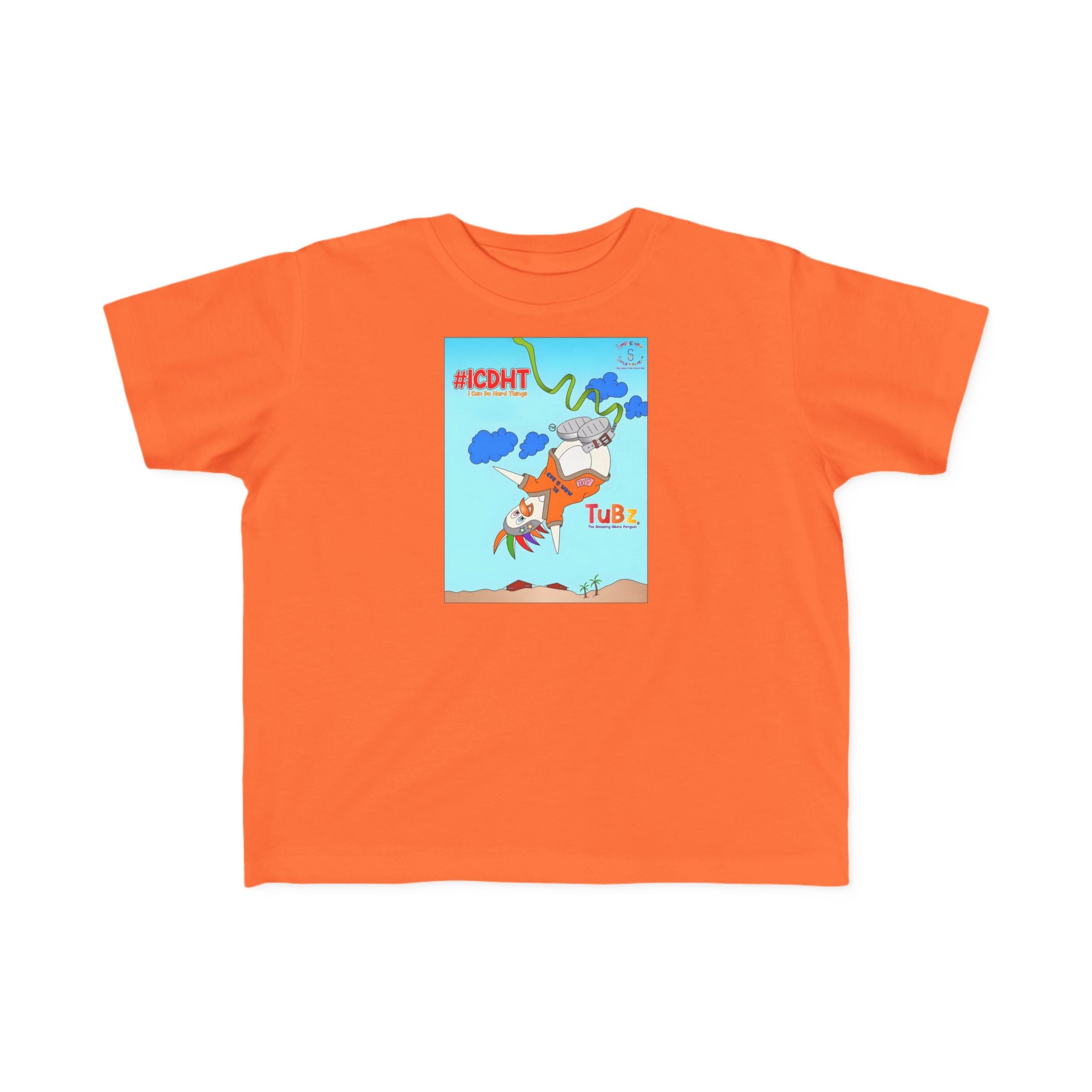 TuBz™ "I Can Do Hard Things" Toddler T-Shirt | Toddler's Fine Jersey Tee  - Positive Kids Graphic Tee