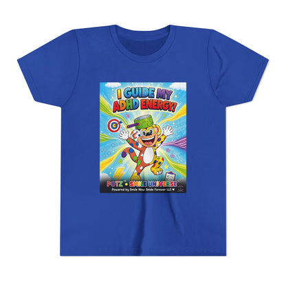 Potz™ Youth Short Sleeve Tee – "I Guide My ADHD Energy!" Graphic Tee | Smile Universe Collection