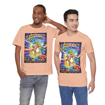 Potz™ Unisex Jersey Short Sleeve Tee – "Energy is My Superpower!" Graphic Tee | Smile Universe Collection