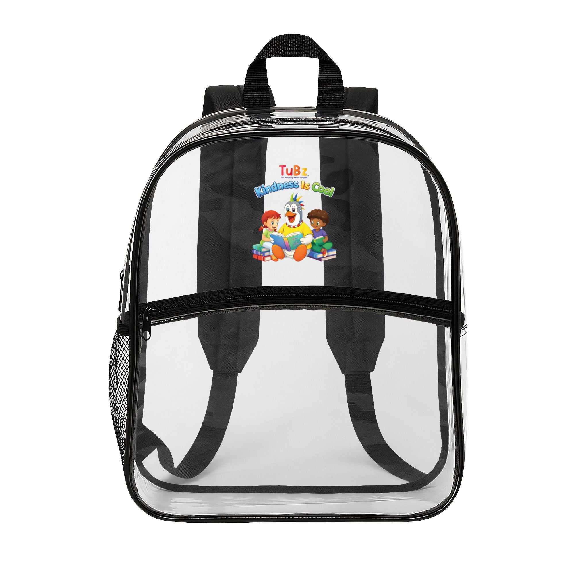 TuBz™ "Kindness Is Cool" Clear Backpack - Kids School Bag | Smile Universe TuBz4Kidz