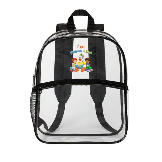 TuBz™ "Kindness Is Cool" Clear Backpack - Kids School Bag | Smile Universe TuBz4Kidz