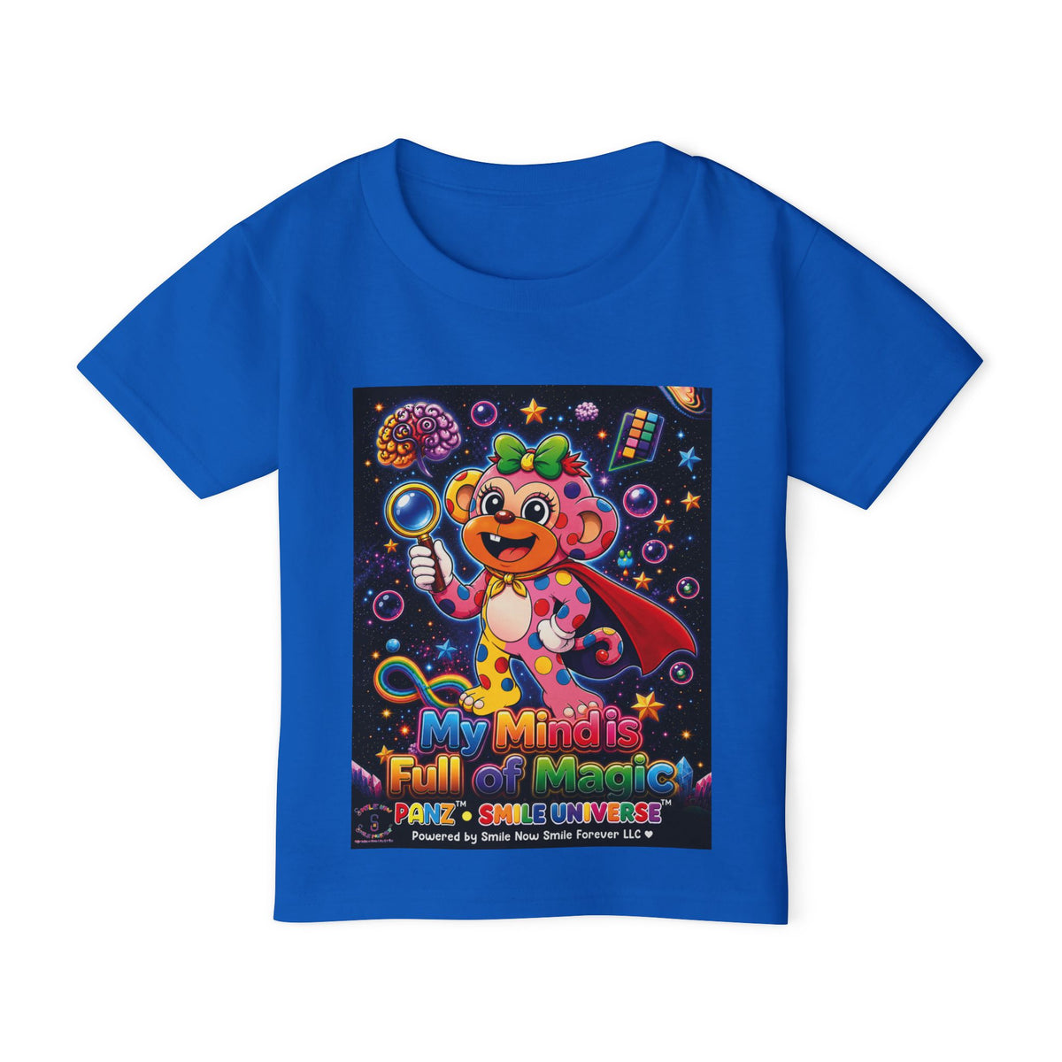 Panz™ Heavy Cotton™ Toddler T-Shirt – "My Mind is Full of Magic" Graphic | Smile Universe Collection