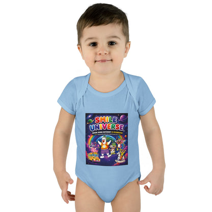 Smile Universe™ Infant Baby Rib Bodysuit – "Where Being Different is CELEBRATED!" Graphic
