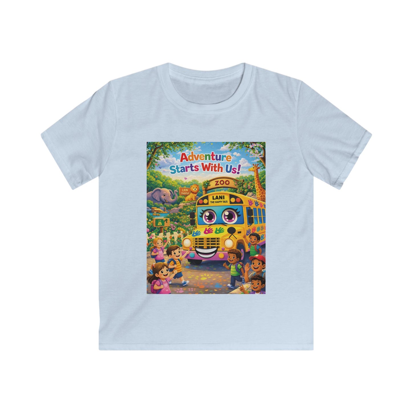 Lani™ Kids Softstyle Tee – "Adventure Starts With Us!" Graphic