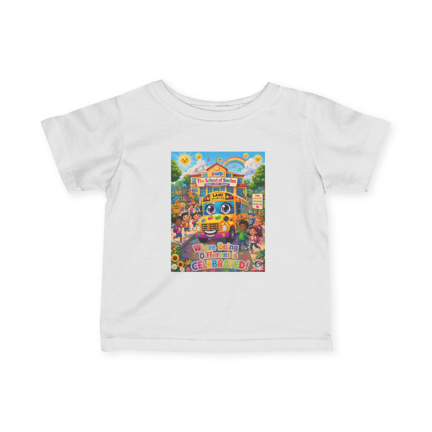 Lani™ Infant Fine Jersey Tee – "Where Being Different is CELEBRATED!" Graphic Shirt