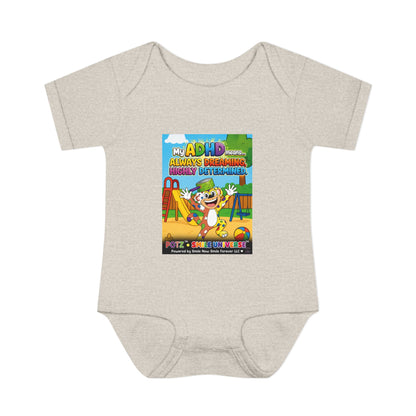 Potz™ Infant Baby Rib Bodysuit – "My ADHD Means Always Dreaming, Highly Determined" Graphic Onesie | Smile Universe Collection