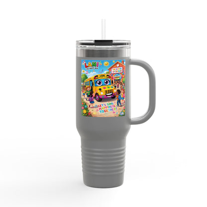 Lani™ 40oz Insulated Travel Mug – "Let's Sing Happiness Together!" Graphic