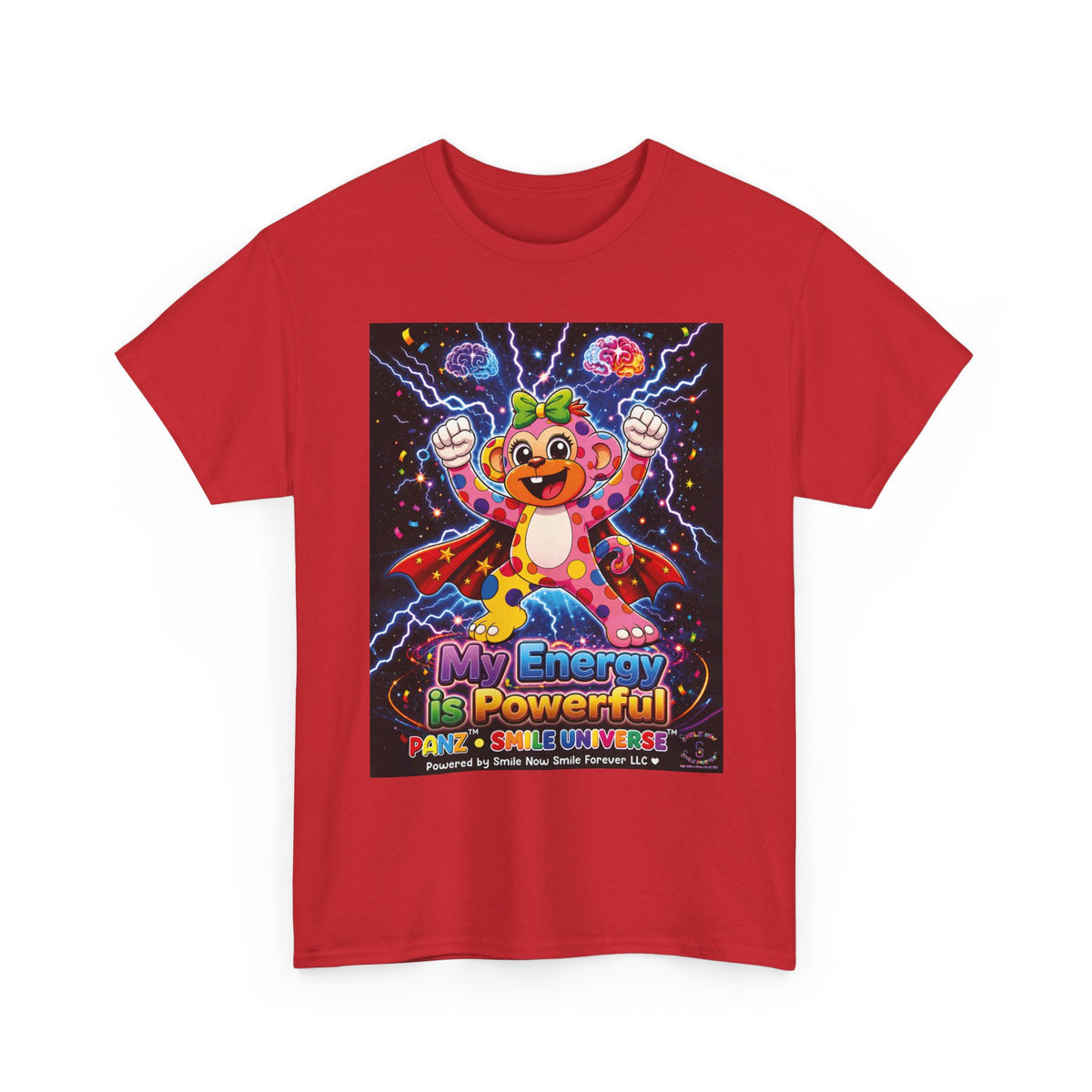 Panz™ Unisex Heavy Cotton™ Tee For Adult – "My Energy is Powerful" Graphic Tee | Smile Universe Collection