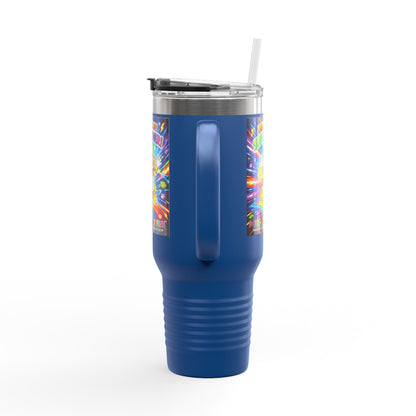 Potz™ Insulated Travel Mug 40oz – "Energy is My Superpower!" Graphic Tumbler | Smile Universe Collection