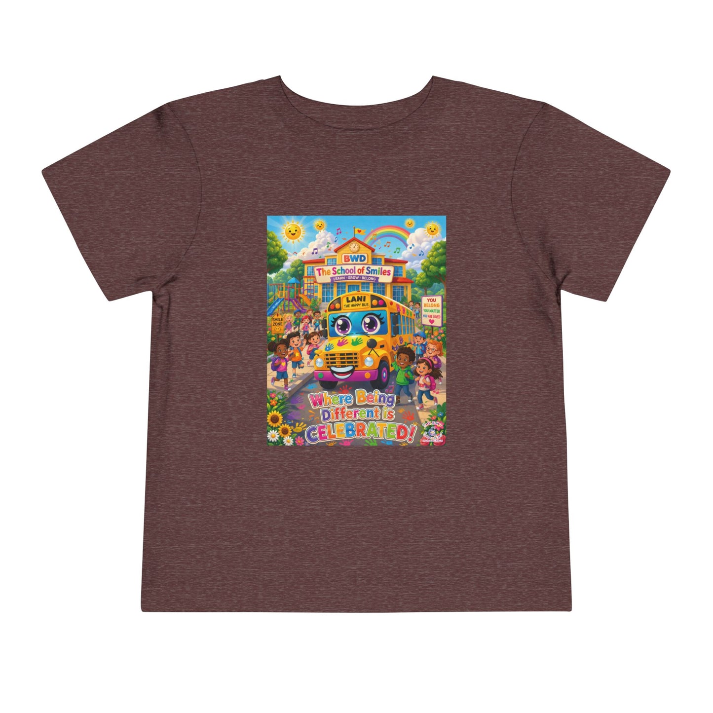 Lani™ Toddler Short Sleeve Tee – "Where Being Different is CELEBRATED!" Graphic Shirt