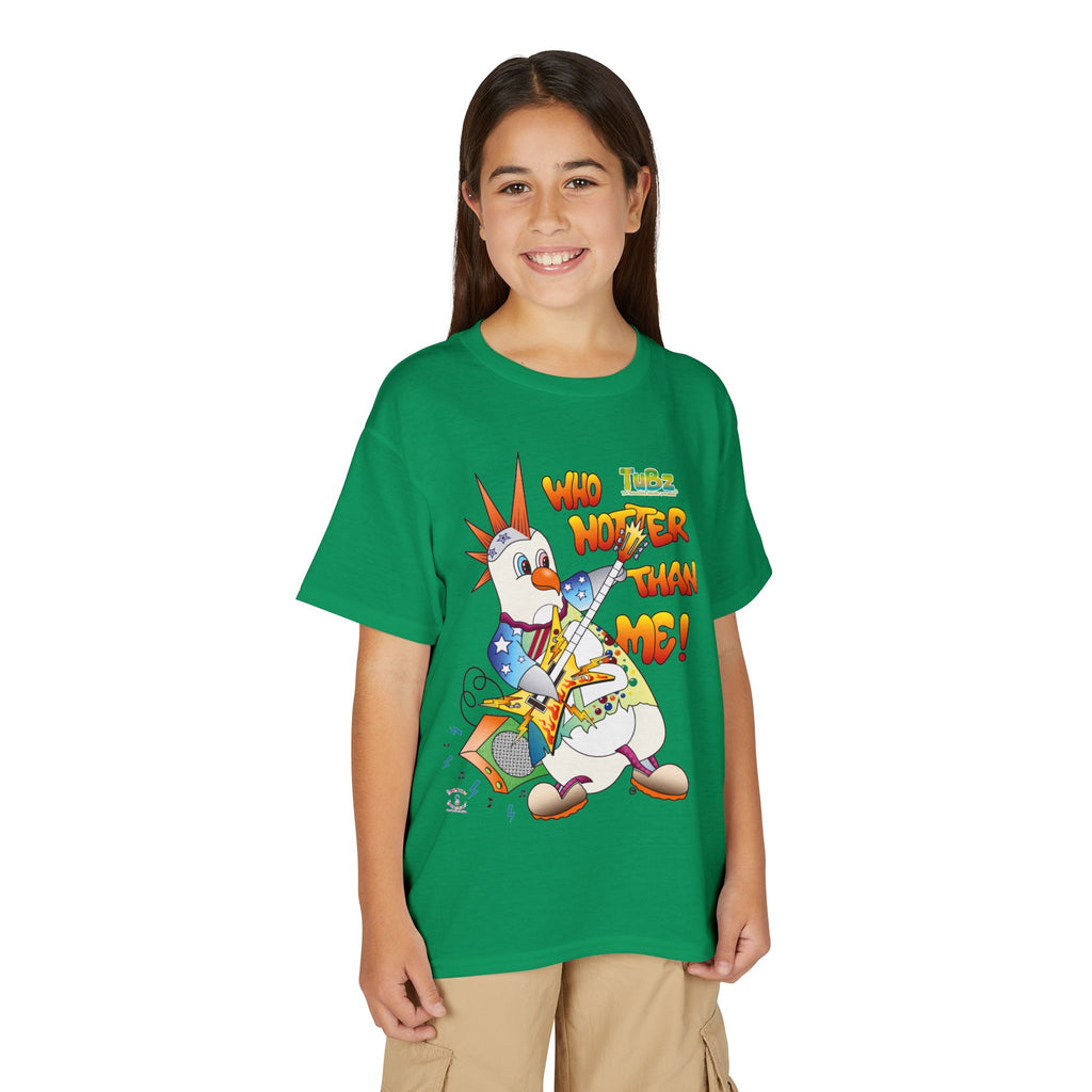 TuBz™ Rockstar Kids T-Shirt - "Who Hotter Than Me!" Graphic Tee | Smile Universe TuBz4Kidz Collection