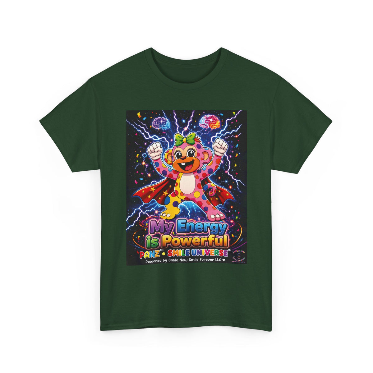 Panz™ Unisex Heavy Cotton™ Tee For Adult – "My Energy is Powerful" Graphic Tee | Smile Universe Collection