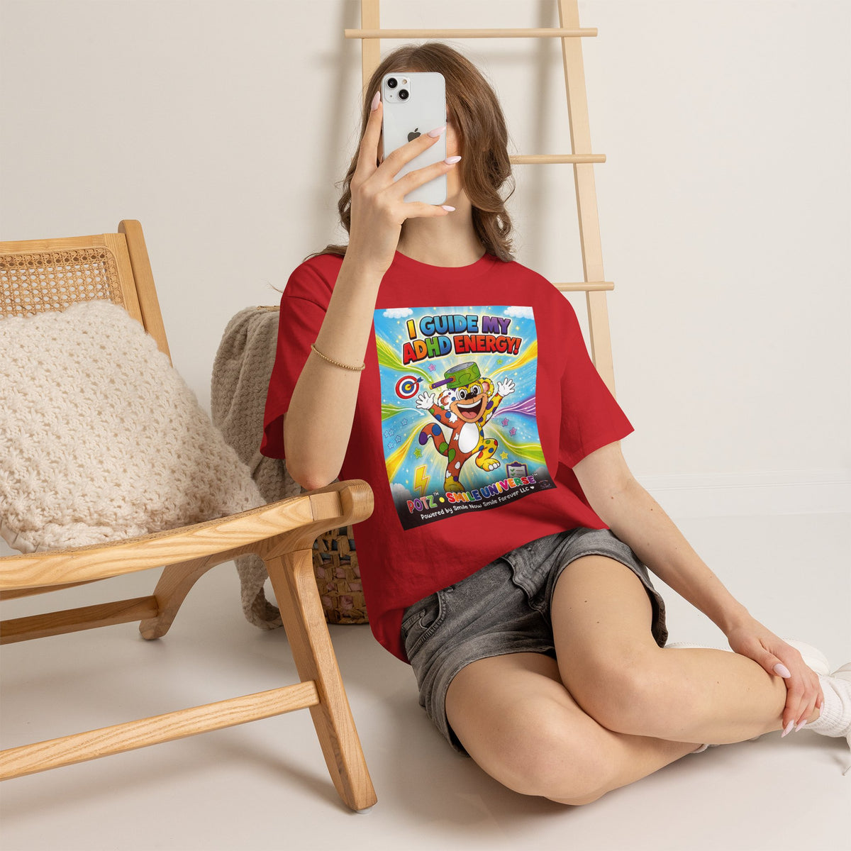 Potz™ Unisex Heavy Cotton™ Tee – "I Guide My ADHD Energy!" Graphic Tee | Smile Universe Collection