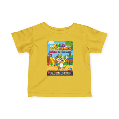 Potz™ Infant Fine Jersey Tee – "My ADHD Means Always Dreaming, Highly Determined" Graphic Tee | Smile Universe Collection