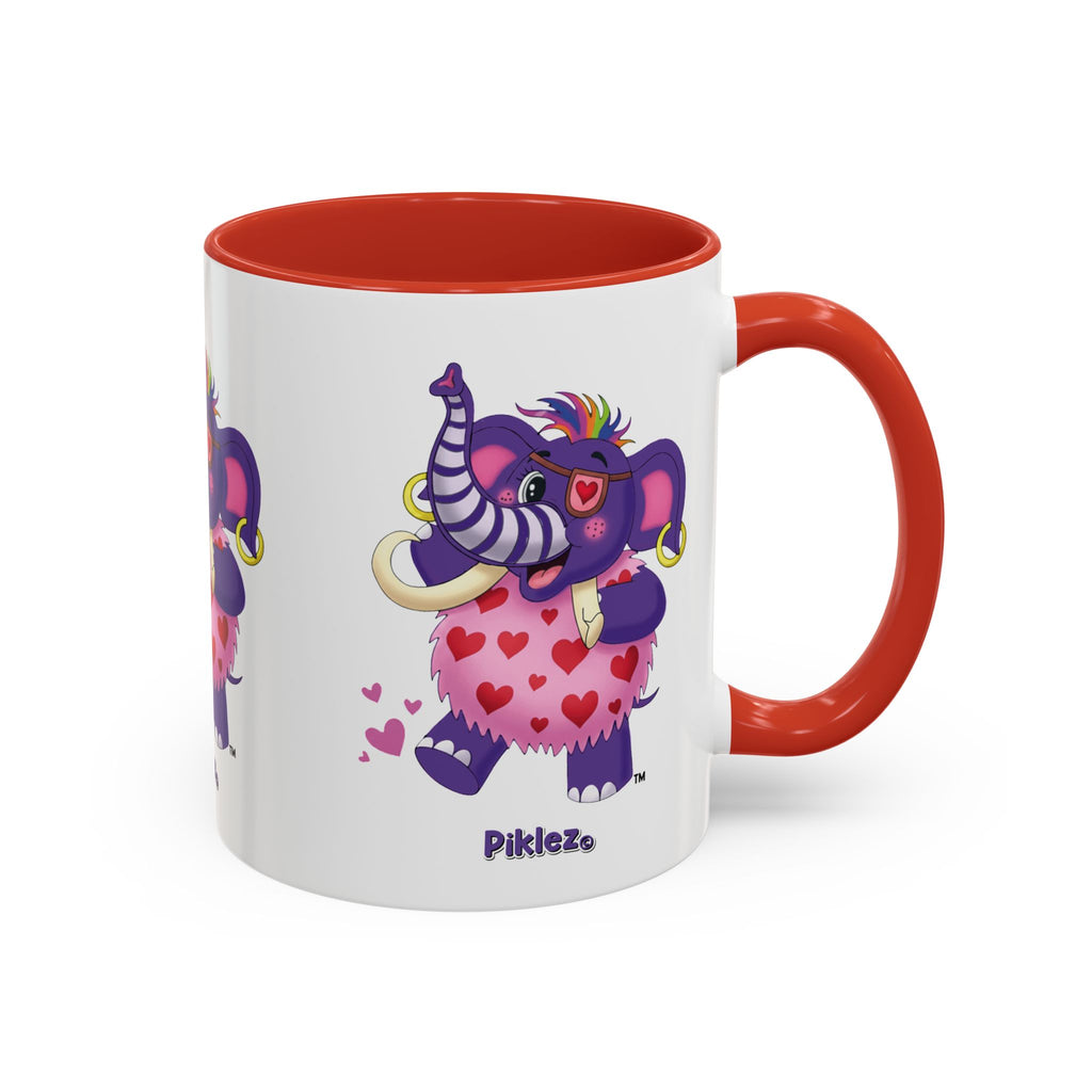 Piklez™ Accent Coffee Mug (11oz & 15oz) – "Full of Love!" Graphic | Smile Universe Collection