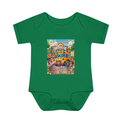 Lani™ Infant Baby Rib Bodysuit – "Where Being Different is CELEBRATED!" Graphic