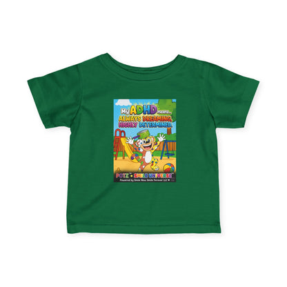 Potz™ Infant Fine Jersey Tee – "My ADHD Means Always Dreaming, Highly Determined" Graphic Tee | Smile Universe Collection