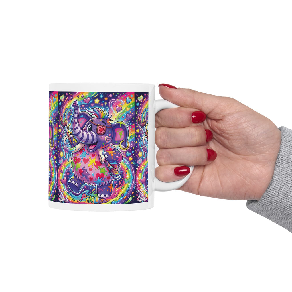 Piklez™ 11oz Ceramic Mug – "Magic Paint!" Graphic | Smile Universe Collection