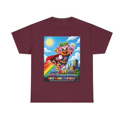 Panz™ Unisex Heavy Cotton™ Tee – "My Autism is My Superpower" Graphic | Smile Universe Collection
