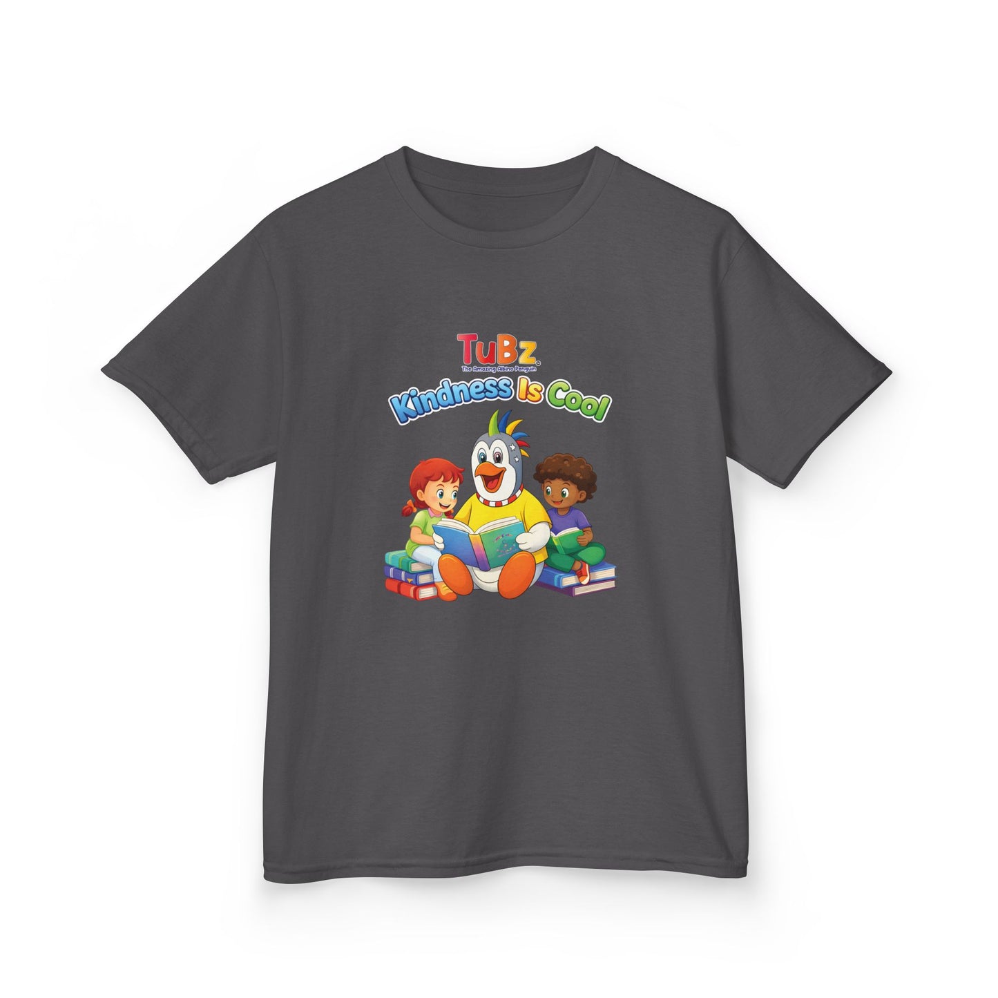 TuBz™ "Kindness Is Cool" Kids T-Shirt - Positive Message Graphic Tee | Smile Universe TuBz4Kidz