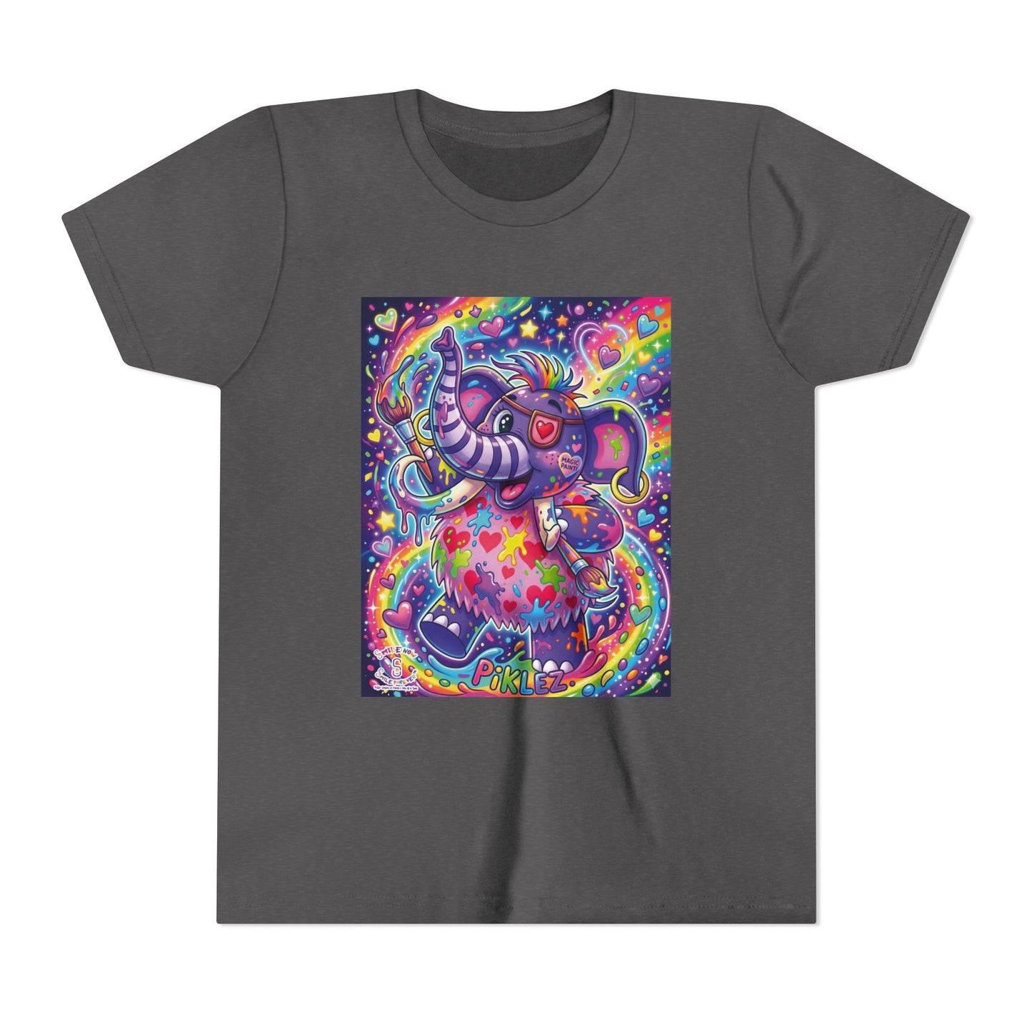 Piklez™ Youth Short Sleeve Tee – "Magic Paint!" Graphic Shirt | Smile Universe Collection