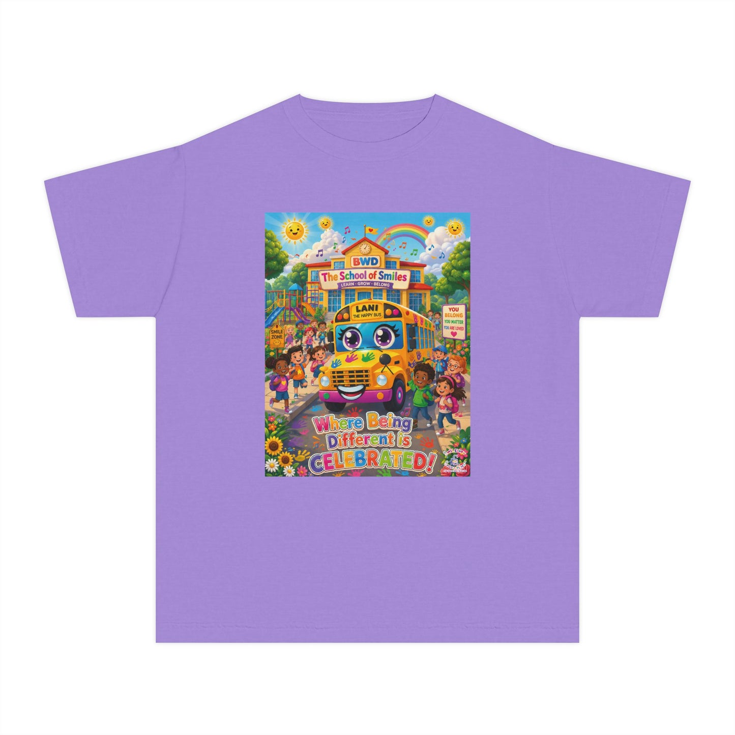 Lani™ Youth Midweight Tee – "Where Being Different is CELEBRATED!" Graphic Shirt