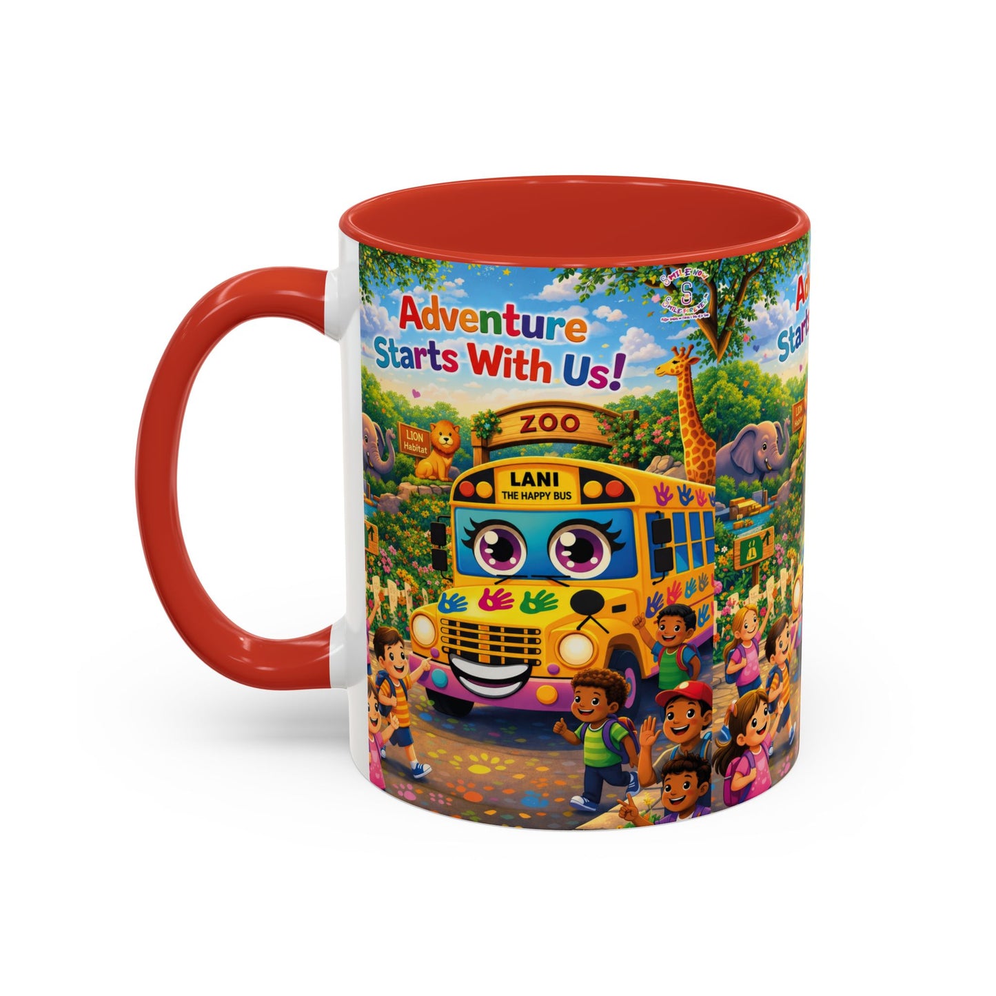 Lani™ Accent Coffee Mug (11oz & 15oz) – "Adventure Starts With Us!" Graphic