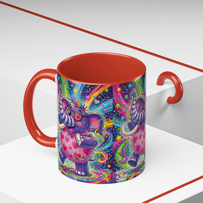 Piklez™ 11oz, 15oz Accent Coffee Mug – "Born to Celebrate!" Graphic | Smile Universe Collection