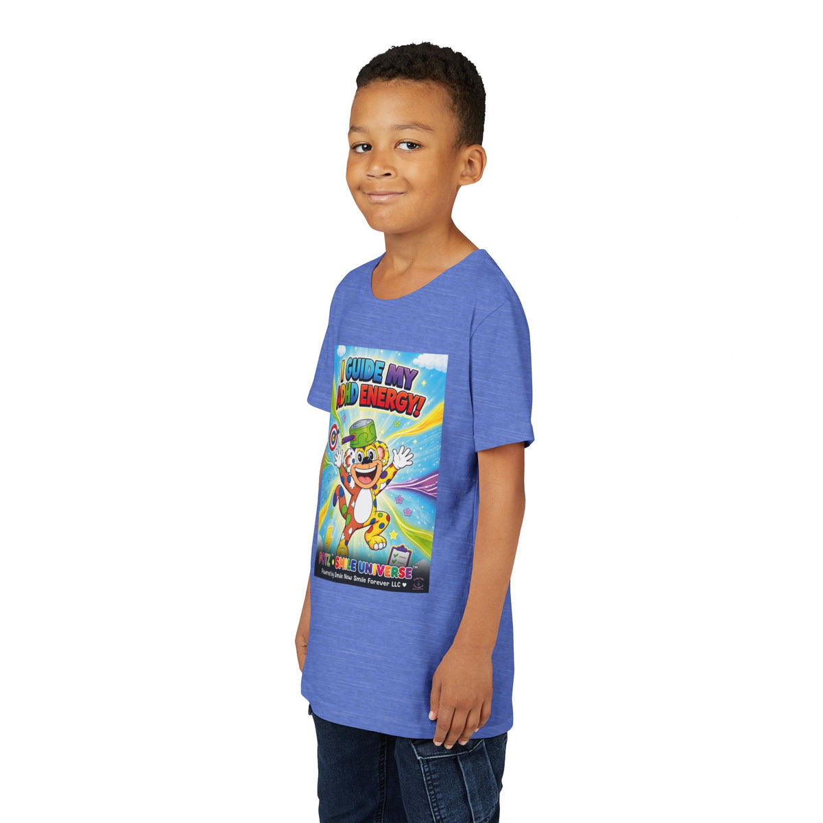 Potz™ Youth Short Sleeve Tee – "I Guide My ADHD Energy!" Graphic Tee | Smile Universe Collection