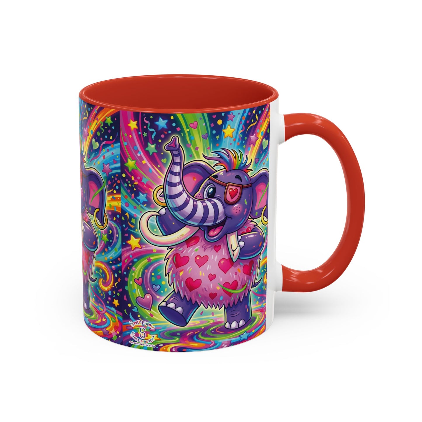 Piklez™ 11oz, 15oz Accent Coffee Mug – "Born to Celebrate!" Graphic | Smile Universe Collection