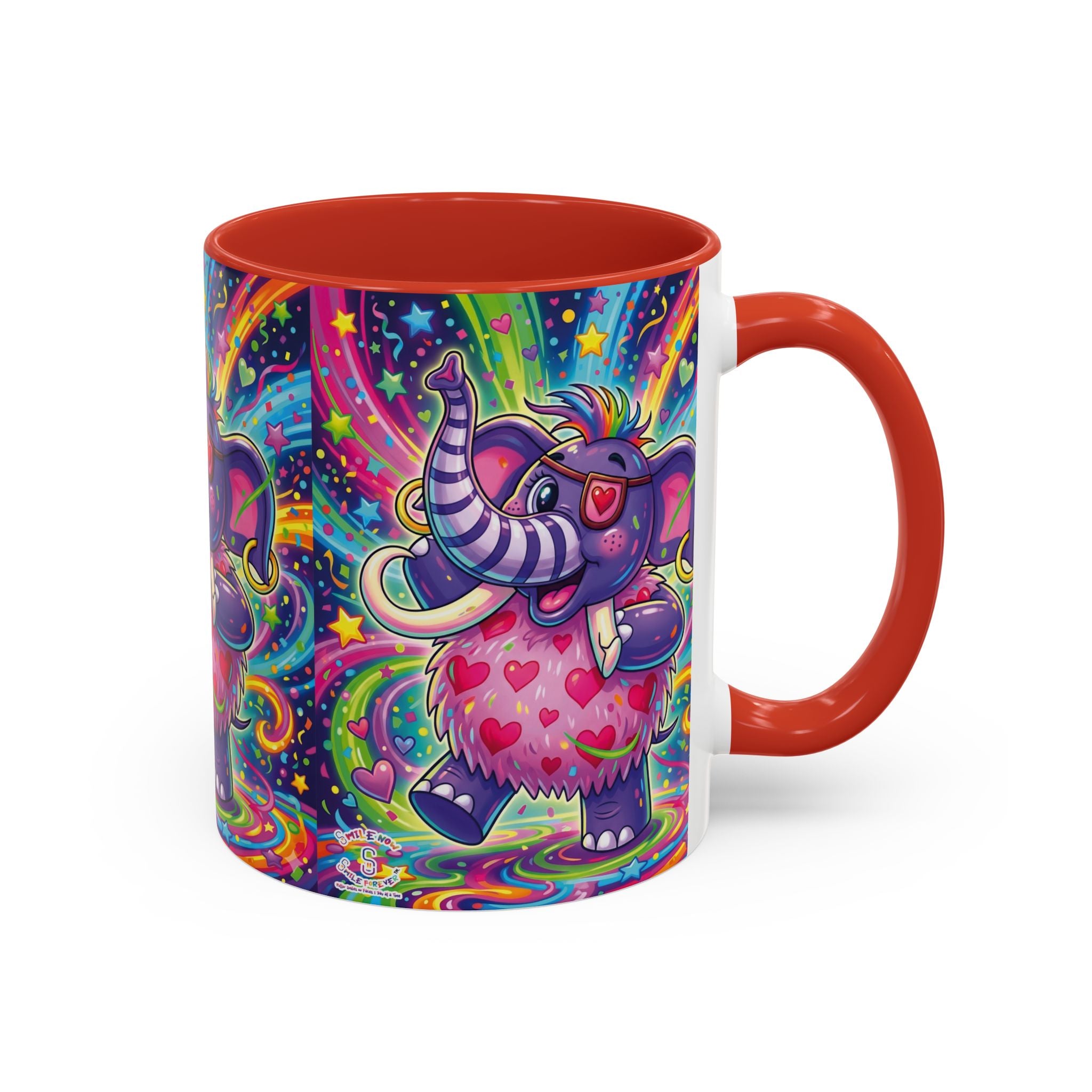 Piklez™ 11oz, 15oz Accent Coffee Mug – "Born to Celebrate!" Graphic | Smile Universe Collection