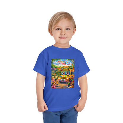 Lani™ Toddler Short Sleeve Tee – "Adventure Starts With Us!" Graphic