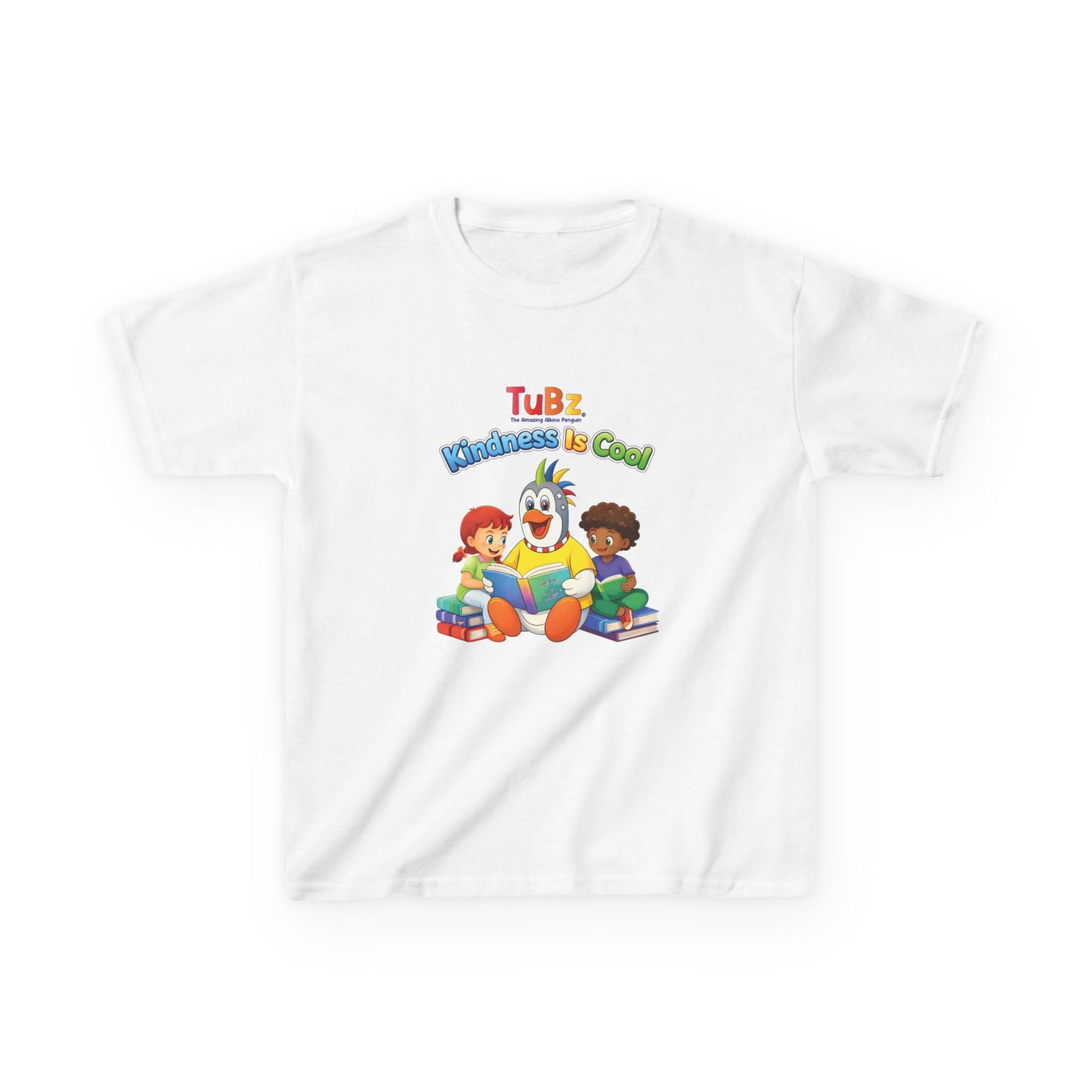 TuBz™ "Kindness Is Cool" Kids T-Shirt - Positive Message Graphic Tee | Smile Universe TuBz4Kidz