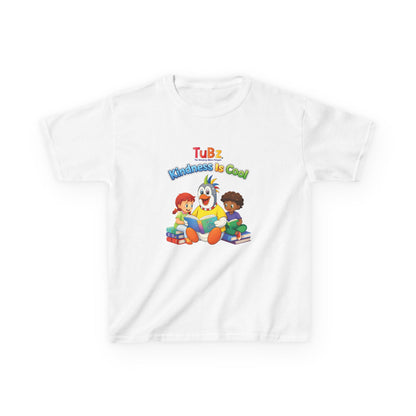 TuBz™ "Kindness Is Cool" Kids T-Shirt - Positive Message Graphic Tee | Smile Universe TuBz4Kidz