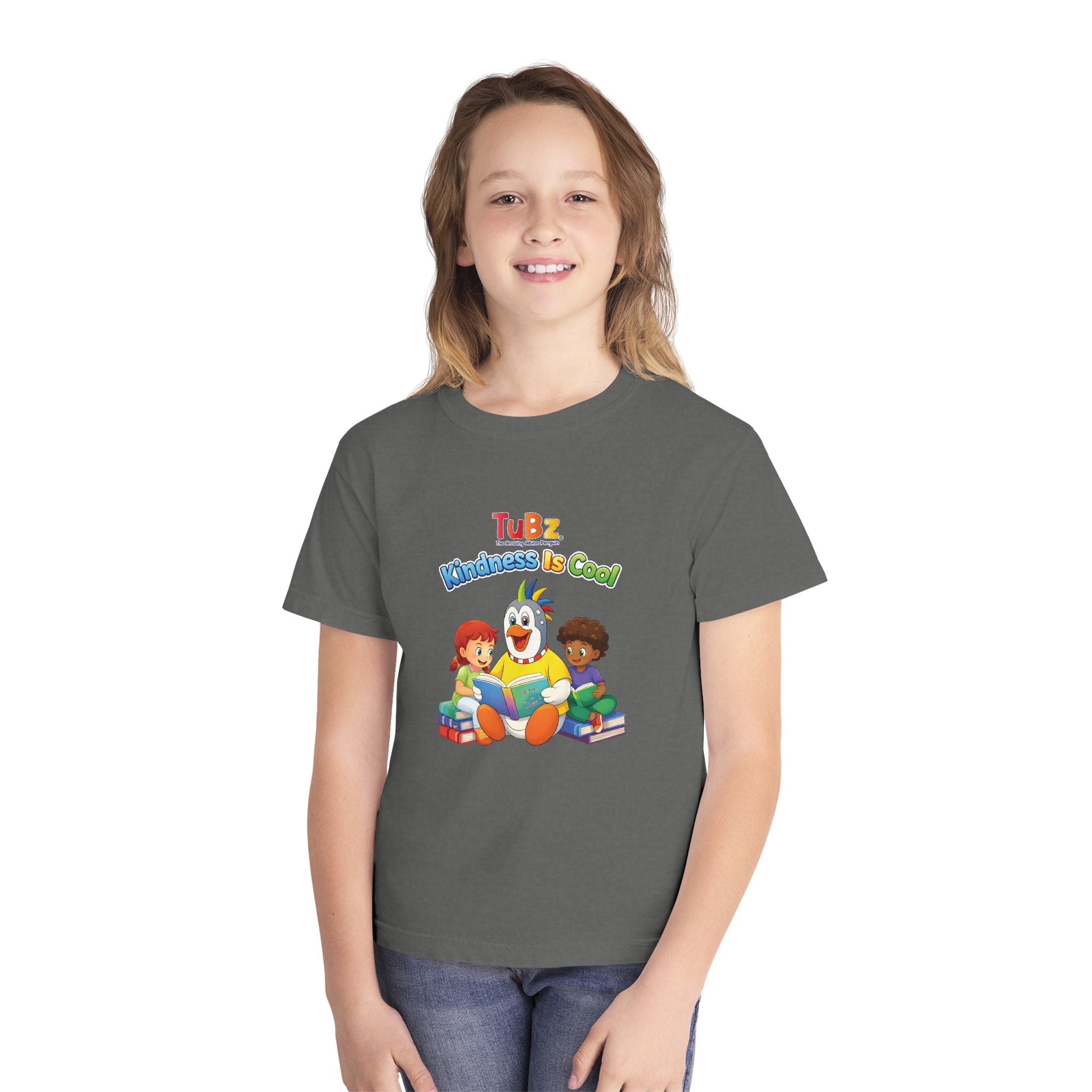 TuBz™ "Kindness Is Cool" Kids T-Shirt - Positive Message Graphic Tee | Smile Universe TuBz4Kidz