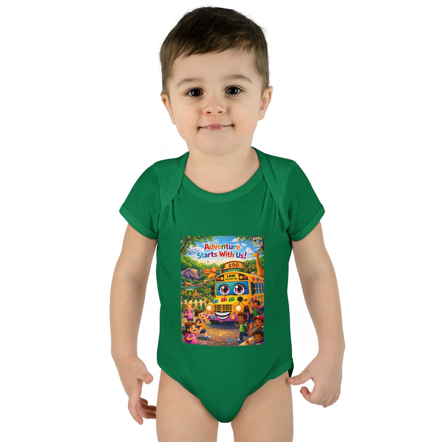 Lani™ Infant Baby Rib Bodysuit – "Adventure Starts With Us!" Graphic