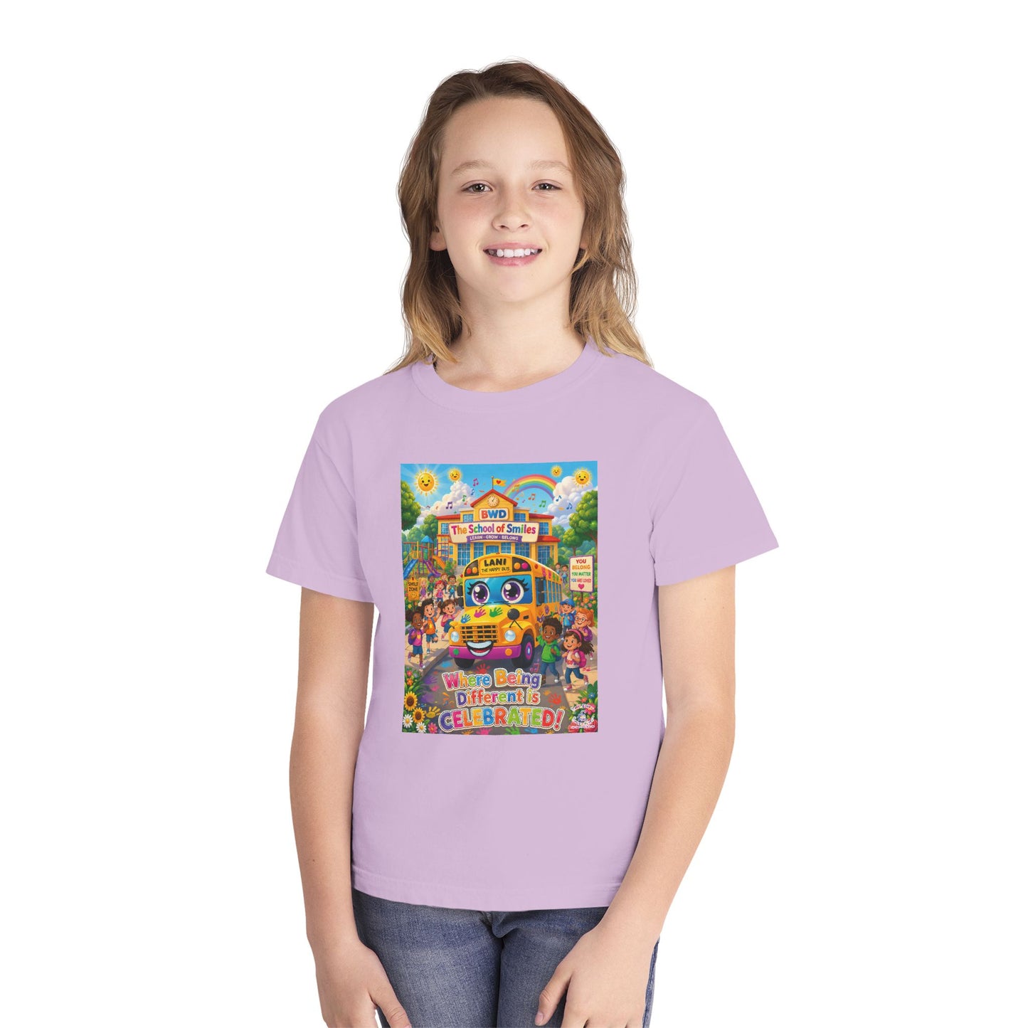 Lani™ Youth Midweight Tee – "Where Being Different is CELEBRATED!" Graphic Shirt