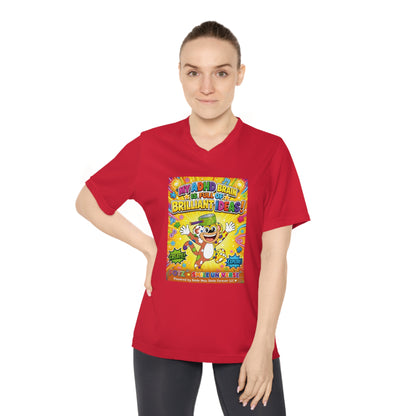Potz™ Women's Performance V-Neck T-Shirt – "My ADHD Brain is Full of Brilliant Ideas!" Graphic Tee | Smile Universe Collection