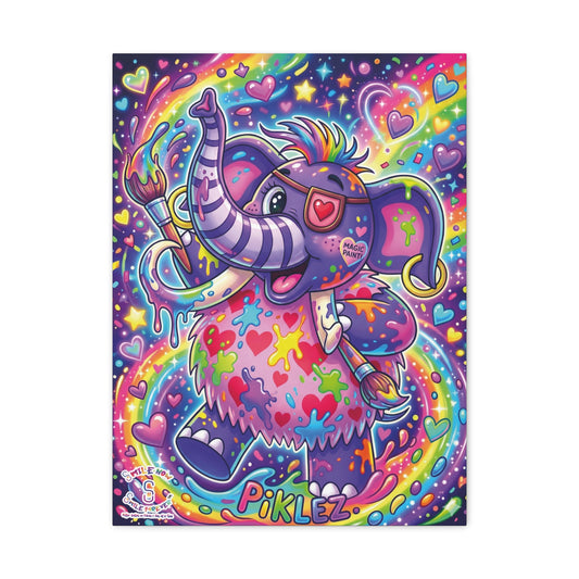 Piklez™ Matte Canvas, Stretched 1.25" – "Magic Paint!" Graphic Wall Art | Smile Universe Collection