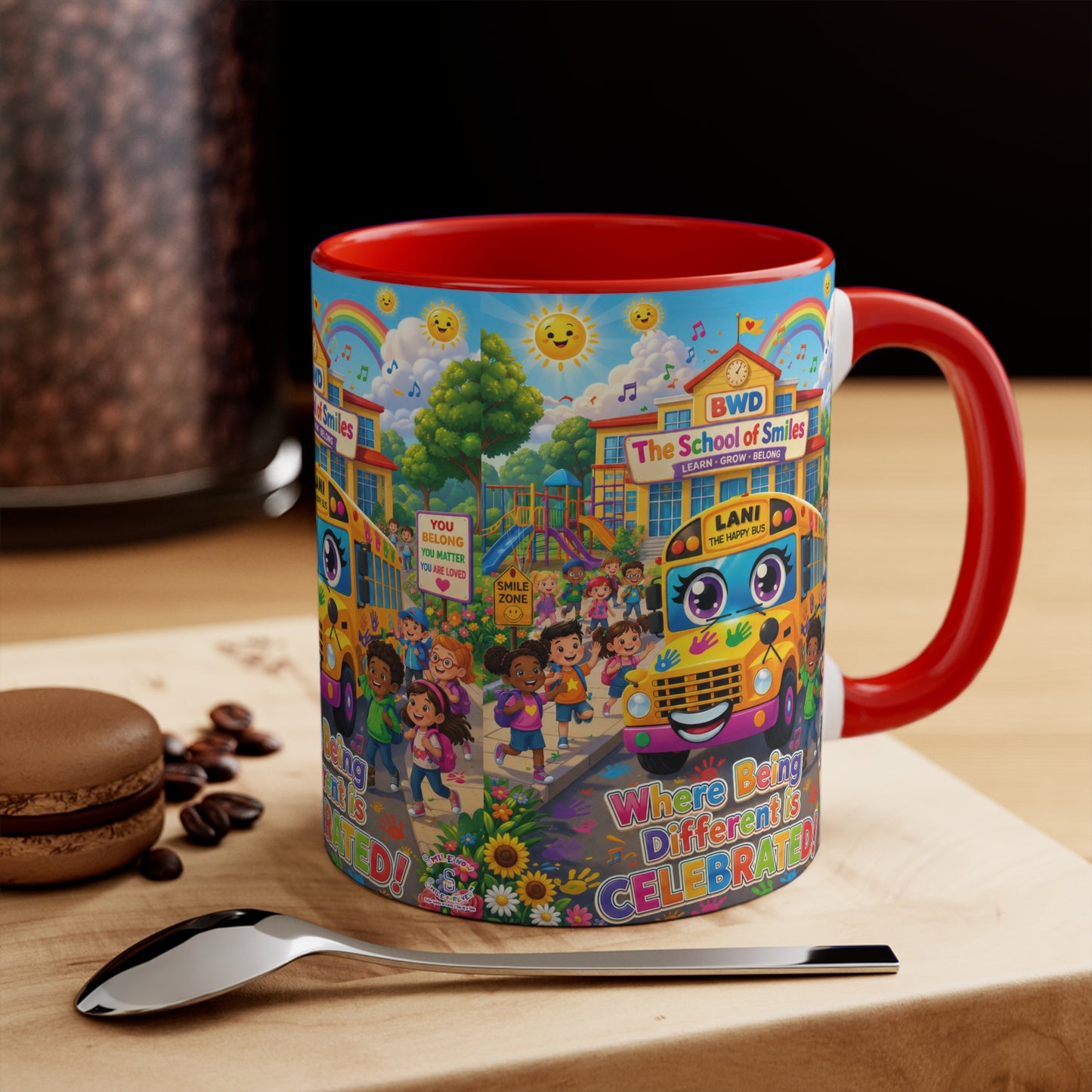 Lani™ Accent Mug – "Where Being Different is CELEBRATED!" Graphic