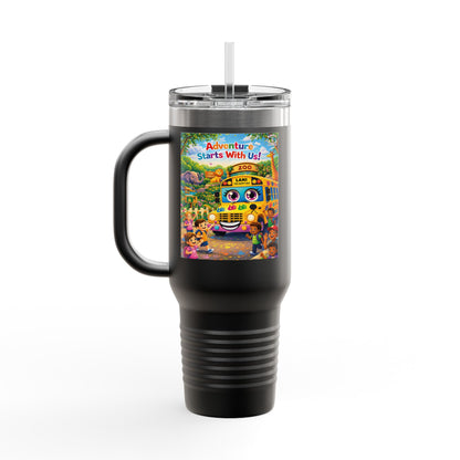 Lani™ 40oz Insulated Travel Mug – "Adventure Starts With Us!" Graphic