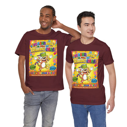 Potz™ Unisex Jersey Short Sleeve Tee – "My ADHD Brain is Full of Brilliant Ideas!" Graphic Tee | Smile Universe Collection