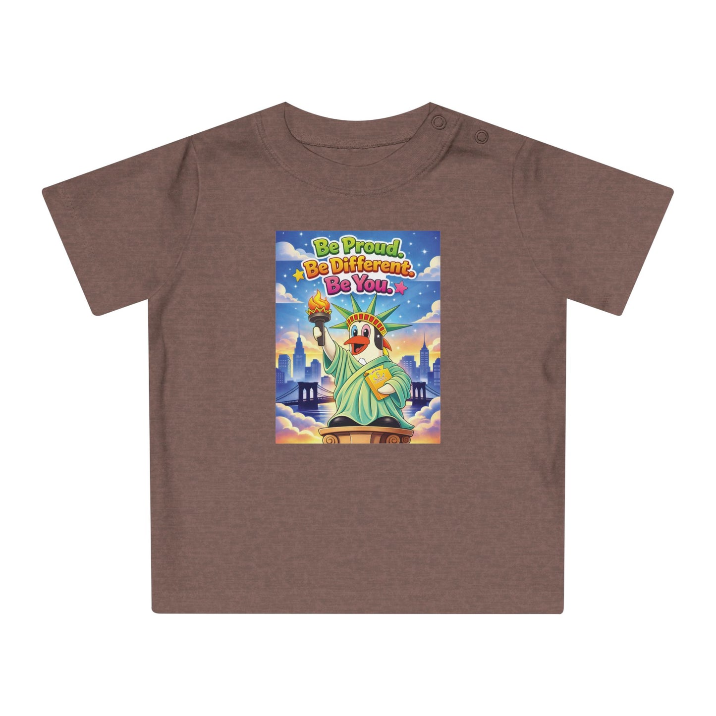 TuBz™ "Be Proud. Be Different. Be You." Baby T- Shirt - Cute Inspirational Infant Tee