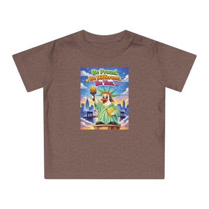 TuBz™ "Be Proud. Be Different. Be You." Baby T- Shirt - Cute Inspirational Infant Tee