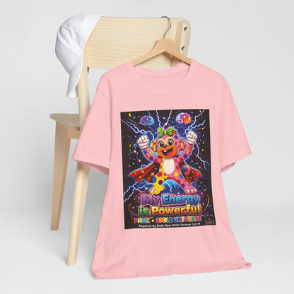 Panz™ Unisex Jersey Short Sleeve Tee For Adult– "My Energy is Powerful" Graphic Tee | Smile Universe Collection